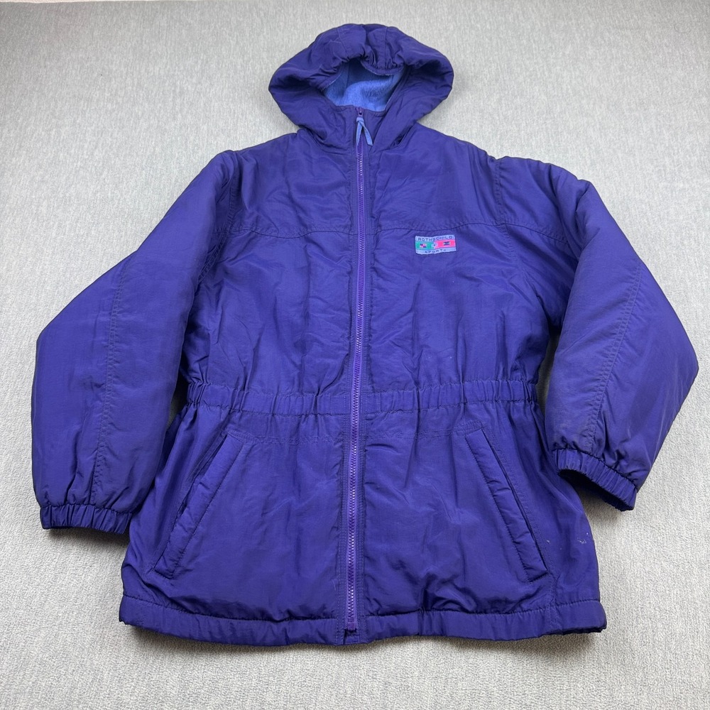 Vintage Rothschild Jacket Youth 16 Purple Coat Winter Ski Snow Hooded Rain‎ Zip